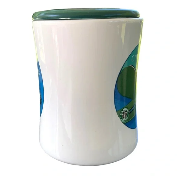 Starbucks Vintage 2001 Barista C'Mon Board Diner Style Coffee Mug Airplane - Picture 6 of 15